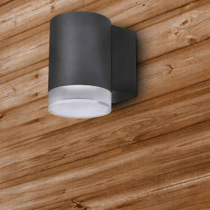 Brilagi - LED RGBW dimmbare Außenwandleuchte MATERA 1xGU10/4,8W/230V 3000K IP54 Anthrazit + Fernbedienung