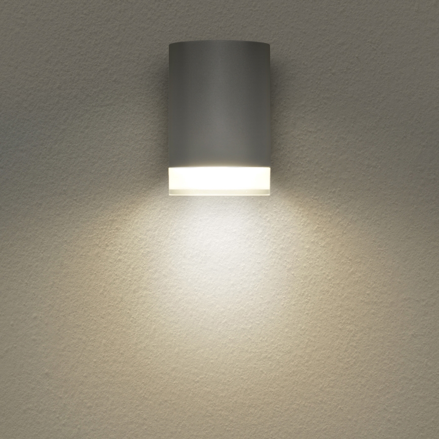 Brilagi - LED RGBW, dimmbar, Außen-Wandleuchte MATERA 1xGU10/4,8W/230V 3000K IP54 grau + Fernbedienung