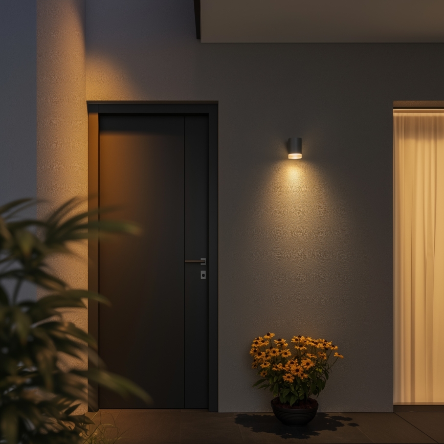 Brilagi - LED RGBW, dimmbar, Außen-Wandleuchte MATERA 1xGU10/6W/230V 3000K IP54 grau + Fernbedienung