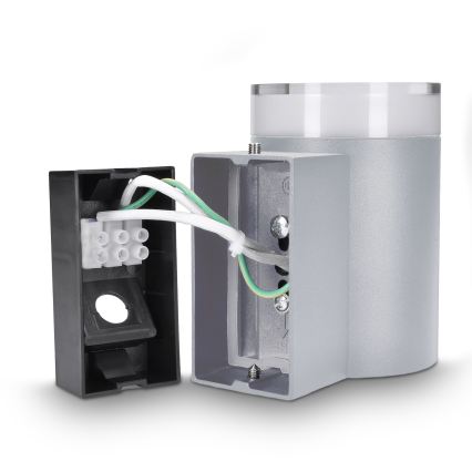 Brilagi - LED RGBW, dimmbar, Außen-Wandleuchte MATERA 1xGU10/6W/230V 3000K IP54 grau + Fernbedienung