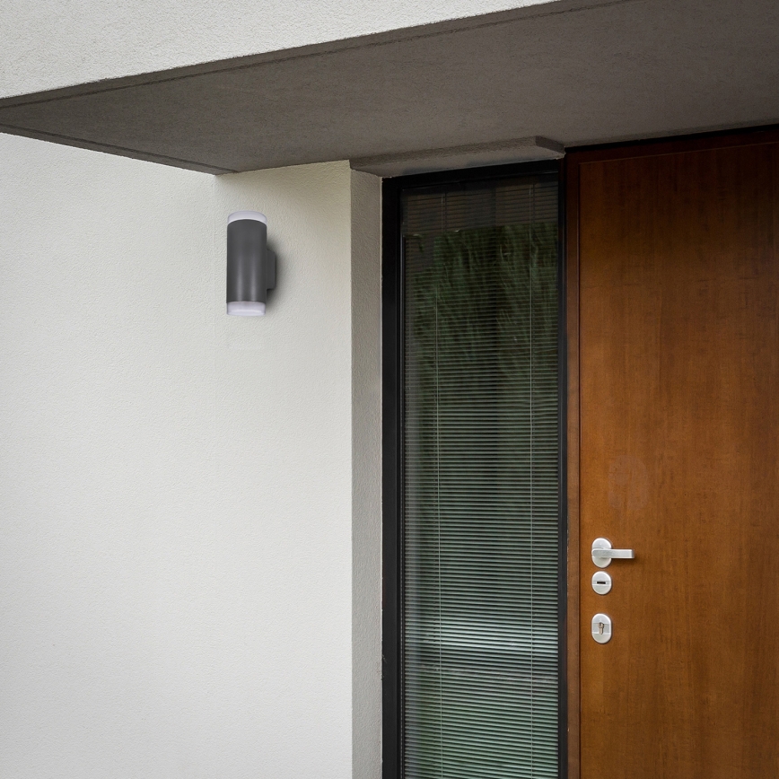 Brilagi - LED RGBW dimmbare Außenwandleuchte MATERA 2xGU10/4,8W/230V 3000K IP54 anthrazit + Fernbedienung