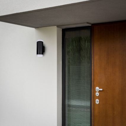 Brilagi - MATERA LED RGBW Außenwandleuchte, dimmbar, 2xGU10/4,8W/230V, 3000K, IP54, schwarz, inkl. Fernbedienung