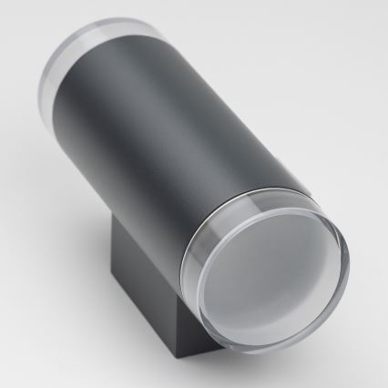 Brilagi - LED RGBW dimmbare Außenwandleuchte MATERA 2xGU10/6W/230V 3000K IP54 anthrazit + Fernbedienung