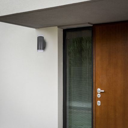 Brilagi - LED RGBW dimmbare Außenwandleuchte MATERA 2xGU10/6W/230V 3000K IP54 anthrazit + Fernbedienung