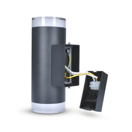 Brilagi - LED RGBW dimmbare Außenwandleuchte MATERA 2xGU10/6W/230V 3000K IP54 anthrazit + Fernbedienung