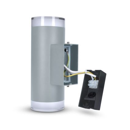 Brilagi - LED RGBW dimmbare Außen-Wandleuchte MATERA 2xGU10/6W/230V 3000K IP54 grau + Fernbedienung