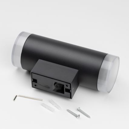 Brilagi - MATERA LED RGBW Außenwandleuchte, dimmbar, 2xGU10/6W/230V, 3000K, IP54, schwarz, inkl. Fernbedienung