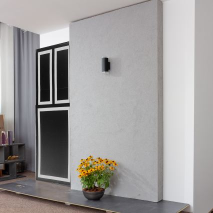 Brilagi - MATERA LED RGBW Außenwandleuchte, dimmbar, 2xGU10/6W/230V, 3000K, IP54, schwarz, inkl. Fernbedienung