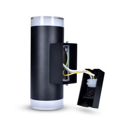 Brilagi - MATERA LED RGBW Außenwandleuchte, dimmbar, 2xGU10/6W/230V, 3000K, IP54, schwarz, inkl. Fernbedienung