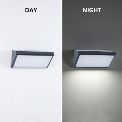Brilagi - LED RGBW dimmbares Außen-Wandleuchte TRIANGLE 1xE27/9W/230V 2700-6500K IP65 Anthrazit