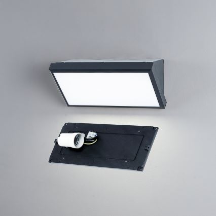 Brilagi - LED RGBW dimmbares Außen-Wandleuchte TRIANGLE 1xE27/9W/230V 2700-6500K IP65 Anthrazit