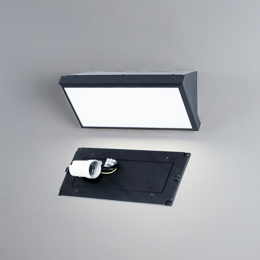 Brilagi - LED RGBW dimmbares Außen-Wandleuchte TRIANGLE 1xE27/9W/230V 2700-6500K IP65 Anthrazit