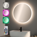 Brilagi - LED RGBW beheizter Badezimmerspiegel CLARA PRO LED/19W/230V Ø 60 cm IP44 CRI 90 dimmbar + CCT + Fernbedienung