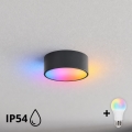 BRILAGI - LED RGBW dimmbar Badezimmer-Deckenleuchte CLARE 1xE27/12W/230V Ø 20 cm anthrazit IP54