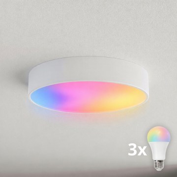 BRILAGI - LED RGBW dimmbar Deckenleuchte CLARE 3xE27/12W/230V 2700-6500K Ø 40 cm weiß