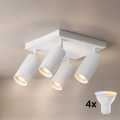 Brilagi - LED RGBW dimmbar Spot-Einbauleuchte SELE SQUARE 4xGU10/6,5W/230V 2700-6500K weiß