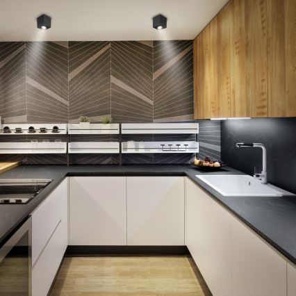 Brilagi - LED RGBW dimmbarer Einbauspot MIA 1xGU10/4,8W/230V 3000K 84x80 mm schwarz + Fernbedienung