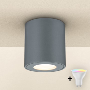 Brilagi - LED RGBW dimmbare Außenleuchte MIA 1xGU10/30W/230V 3000K Wi-Fi 84x80 mm Anthrazit IP54
