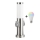 Brilagi - LED RGBW dimmbare Außenleuchte mit 2 Fassungen, 1xE27/9W/230V, 2700–6500K, IP44, 40 cm, mattchrom