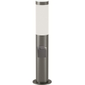 Brilagi - LED RGBW dimmbare Außenleuchte mit Steckdose ELIA 1xE27/6,5W/230V 2700-6500K IP44 Wi-Fi 50 cm mattchrom
