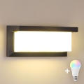 BRILAGI - LED RGBW dimmbare Außenwandleuchte BRICKY 1xE27/12W/230V 2700-6500K anthrazit IP54