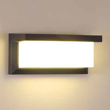 Brilagi - LED RGBW dimmbare Außenwandleuchte BRICKY 1xE27/15W/230V 2700-6500K anthrazit IP54