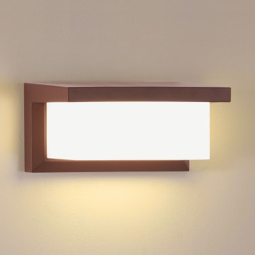 Brilagi - LED RGBW dimmbare Außenwandleuchte BRICKY 1xE27/15W/230V 2700-6500K IP54 braun