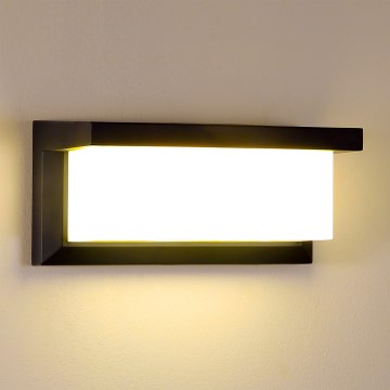 Brilagi - LED RGBW dimmbare Außenwandleuchte BRICKY 1xE27/15W/230V 2700-6500K IP54 schwarz