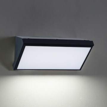 Brilagi - LED RGBW dimmbare Außenwandleuchte TRIANGLE 1xE27/15W/230V 2700–6500K IP65 schwarz