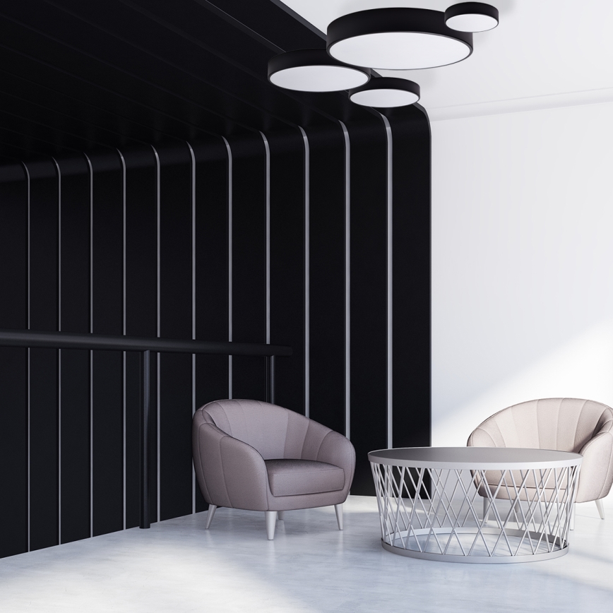 BRILAGI - LED RGBW dimmbare Badezimmer-Deckenleuchte CLARE 2xE27/12W/230V 2700-6500K Ø 30 cm IP54 schwarz