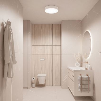 BRILAGI - LED RGBW dimmbare Badezimmer-Deckenleuchte CLARE 2xE27/12W/230V 2700–6500K Ø 30 cm IP54 weiß