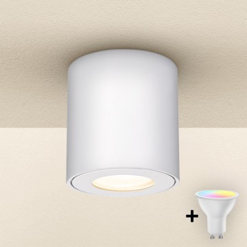 Brilagi - LED RGBW dimmbare Badezimmerleuchte MIA 1xGU10/30W/230V 2700-6500K WLAN 84x80 mm weiß IP54