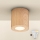 Brilagi - LED RGBW dimmbare Badezimmerleuchte MIA 1xGU10/4,8W/230V 3000K 84x80 mm Eichen-Dekor IP44 + Fernbedienung