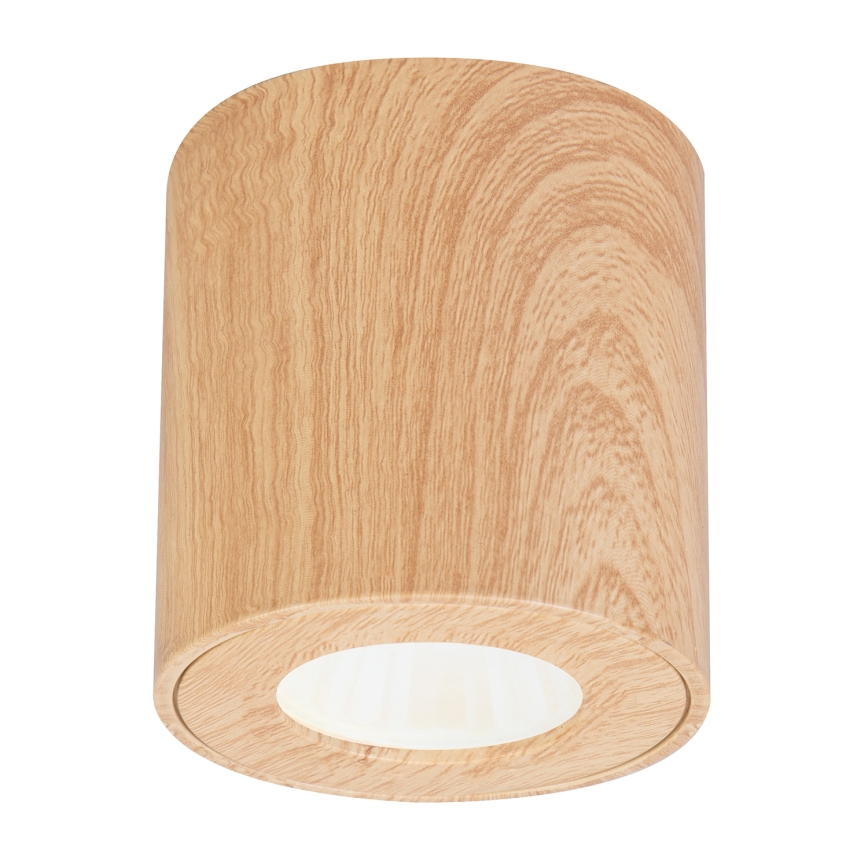 Brilagi - LED RGBW dimmbare Badezimmerleuchte MIA 1xGU10/4,8W/230V 3000K 84x80 mm Eichen-Dekor IP44 + Fernbedienung