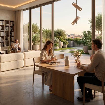 Brilagi - dimmbarer LED RGBW-Deckenleuchter an Stange BRANCH 2xGU10/6,5W/230V 2700-6500K beige