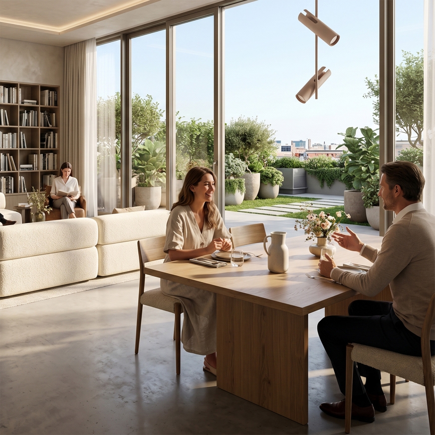 Brilagi - dimmbarer LED RGBW-Deckenleuchter an Stange BRANCH 2xGU10/6,5W/230V 2700-6500K beige