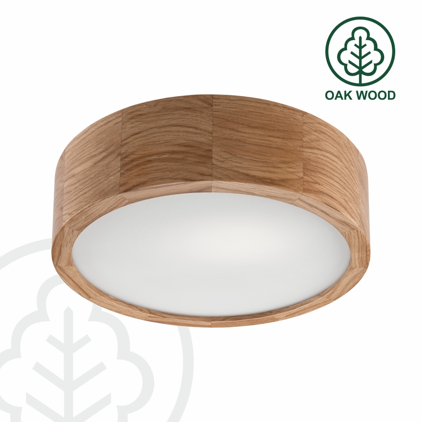 BRILAGI - LED RGBW dimmbare Deckenleuchte CARVALHO 1xE27/12W/230V 2700-6500K Eiche Ø 27,5 cm
