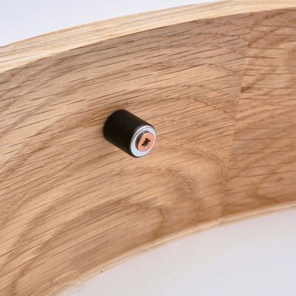 Brilagi - LED RGBW dimmbare Deckenleuchte CARVALHO 1xE27/15W/230V 2700-6500K Wi-Fi Eiche Ø 27,5 cm