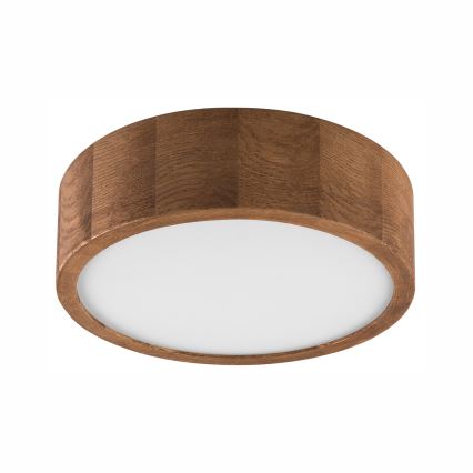 Brilagi - LED RGBW dimmbare Deckenleuchte CARVALHO 1xE27/9W/230V 2700-6500K Wi-Fi Eiche Ø 27,5 cm