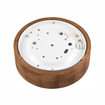 Brilagi - LED RGBW dimmbare Deckenleuchte CARVALHO 1xE27/9W/230V 2700-6500K Wi-Fi Eiche Ø 27,5 cm
