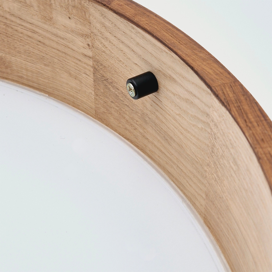 Brilagi - LED RGBW dimmbare Deckenleuchte CARVALHO 2xE27/15W/230V 2700-6500K Wi-Fi Eiche Ø 37,5 cm