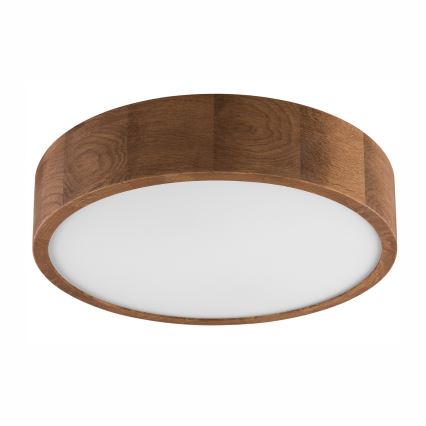 Brilagi - LED RGBW dimmbare Deckenleuchte CARVALHO 2xE27/9W/230V 2700-6500K Wi-Fi Eiche Ø 37,5 cm