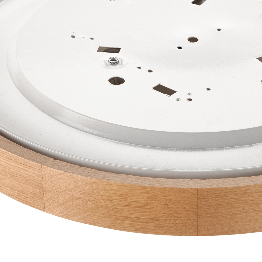 Brilagi - LED RGBW dimmbare Deckenleuchte CARVALHO 3xE27/15W/230V 2700-6500K Wi-Fi Eiche Ø 47,5 cm