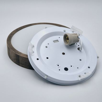 BRILAGI - LED RGBW dimmbare Deckenleuchte CARVALHO SLIM 1xE27/12W/230V 2700-6500K Eiche Ø 27 cm
