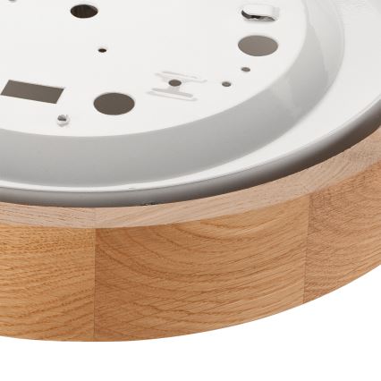 Brilagi - LED RGBW dimmbare Deckenleuchte CARVALHO SLIM 1xE27/15W/230V 2700-6500K Wi-Fi Eiche Ø 27 cm