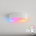 BRILAGI - LED RGBW dimmbare Deckenleuchte CLARE 2xE27/12W/230V 2700-6500K Ø 30 cm weiß