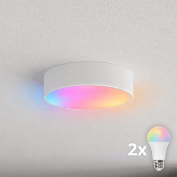 BRILAGI - LED RGBW dimmbare Deckenleuchte CLARE 2xE27/12W/230V 2700-6500K Ø 30 cm weiß