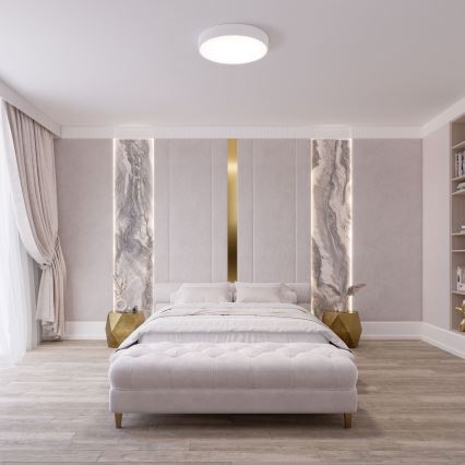 Brilagi - LED RGBW dimmbare Deckenleuchte CLARE 2xE27/9W/230V 2700-6500K Ø 30 cm Wi-Fi weiß