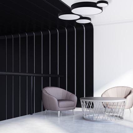 Brilagi - LED RGBW dimmbare Deckenleuchte CLARE 3xE27/9W/230V 2700-6500K Ø 40 cm WLAN schwarz