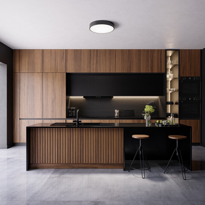 Brilagi - LED RGBW dimmbare Deckenleuchte CLARE 3xE27/9W/230V 2700-6500K Ø 40 cm WLAN schwarz